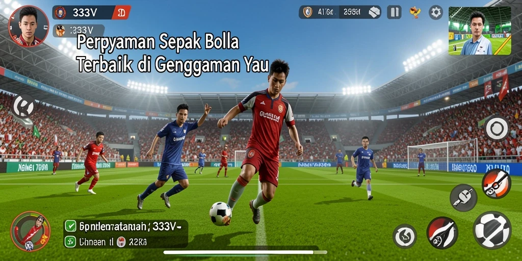Gameplay seru 333V dengan aksi sepak bola yang mendebarkan.