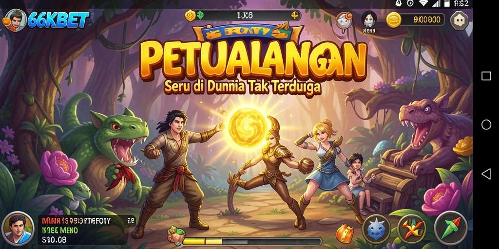 Tampilan gameplay 66KBET menampilkan petualangan yang mendebarkan.