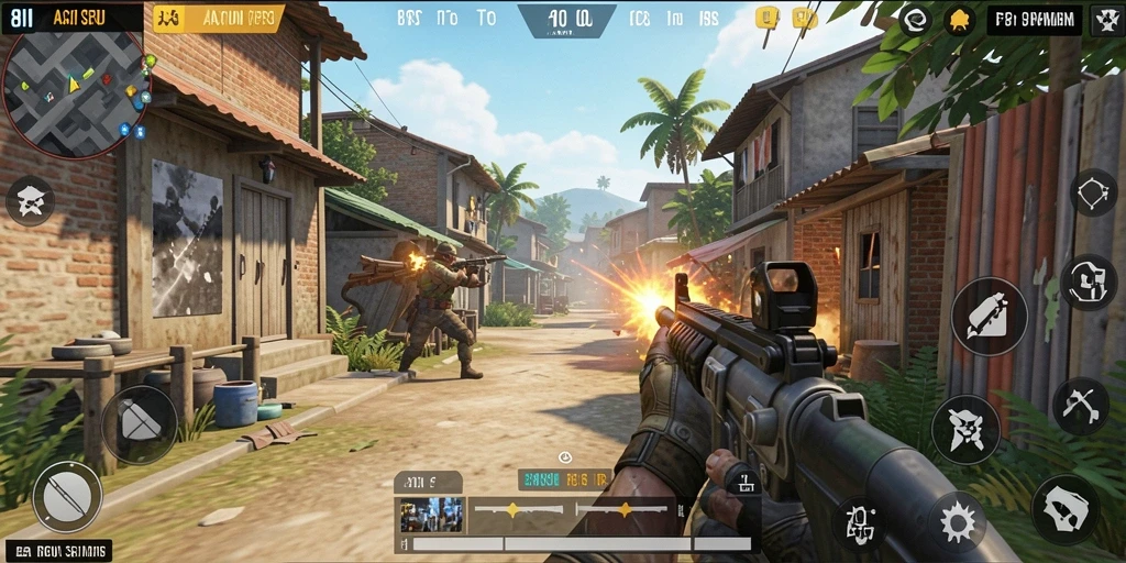 Gameplay seru 8II dengan aksi tembak-menembak yang mendebarkan.