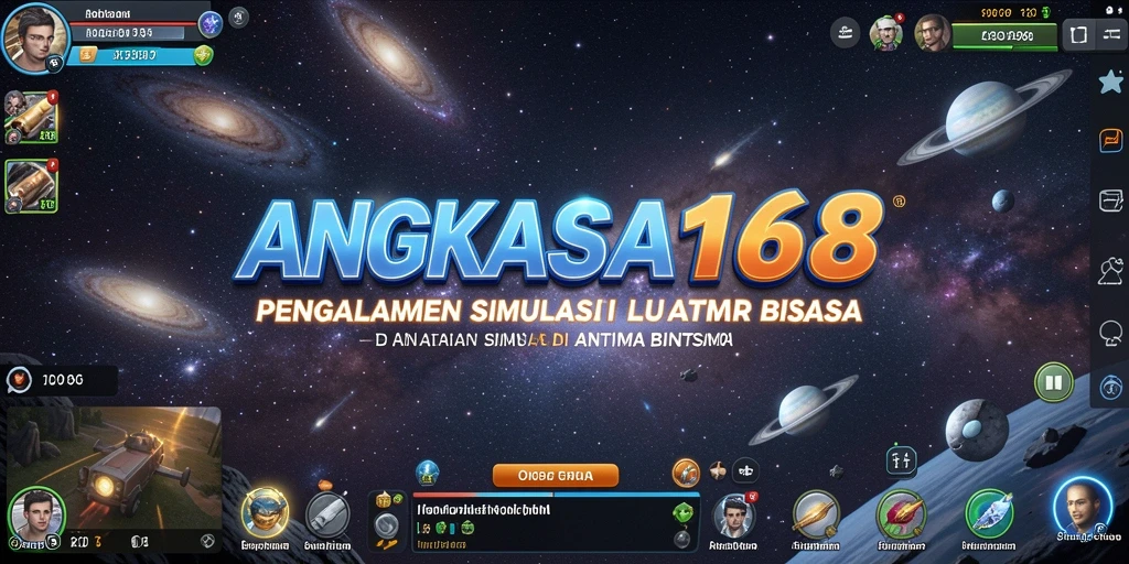 Tampilan gameplay ANGKASA168 yang menakjubkan di luar angkasa.
