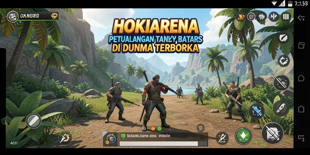 Tampilan mengesankan dari dunia terbuka HOKIARENA saat dijelajahi.