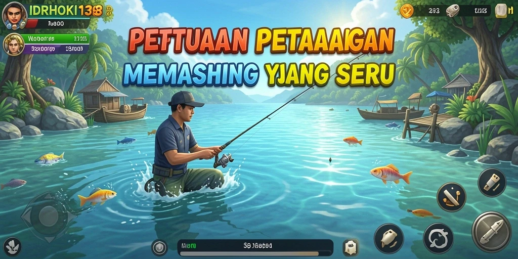 Tampilan gameplay menarik dalam IDRHOKI138 dengan aksi memancing yang seru.
