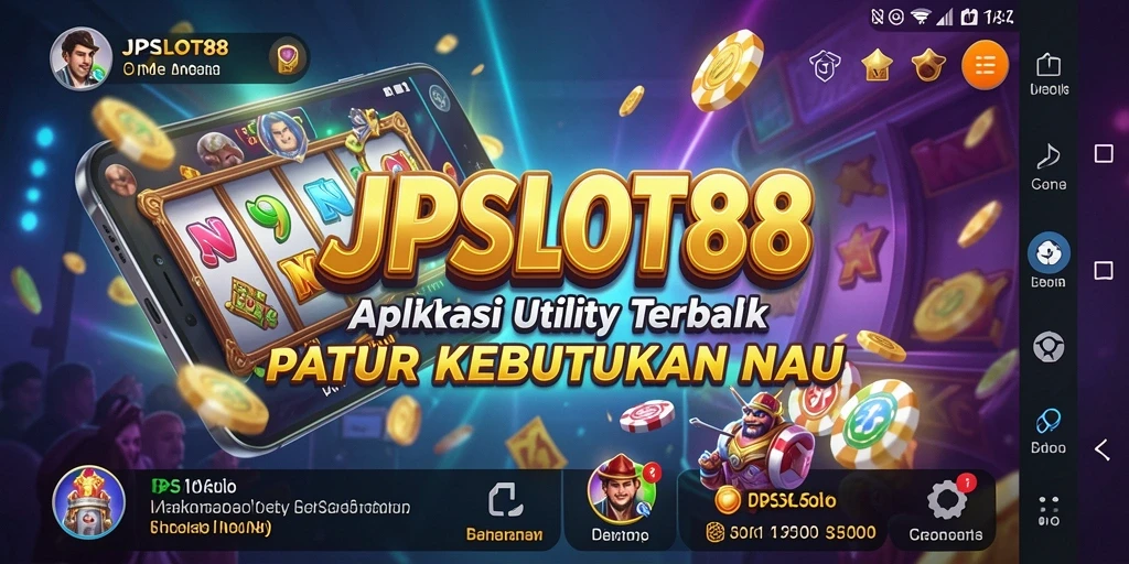 Tampilan utama aplikasi JPSLOT88 dengan fitur utilitas yang menarik.