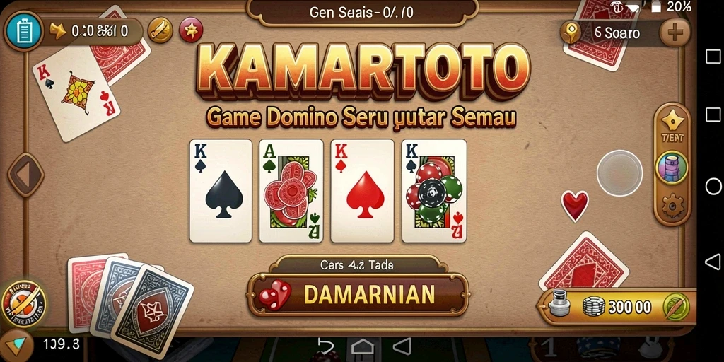 Tampilan gameplay KAMARTOTO yang menarik dalam permainan Domino.