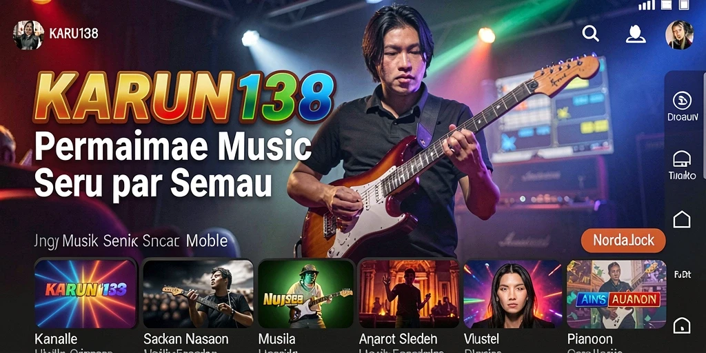 Tampilan gameplay seru di KARUN138 dengan alat musik virtual.