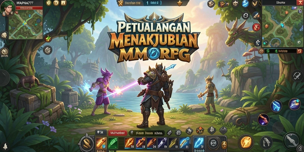 Tampilan gameplay seru di dunia MMORPG yang penuh petualangan.