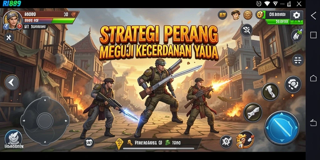 Tampilan gameplay RI889 yang intens dan penuh strategi.