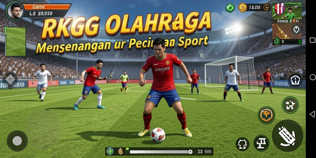 Tampilan gameplay RKGG yang menarik dan kompetitif di arena olahraga.