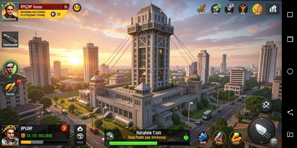 Screenshot gameplay RP62RP menampilkan aksi menara yang mendebarkan.