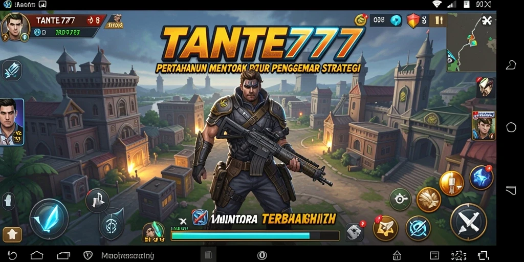 Tampilan utama gameplay TANTE777, menunjukkan aksi Tower Defense yang mendebarkan.