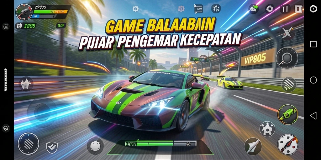 Screenshot gameplay <strong>VIP805</strong> menampilkan aksi balapan yang mendebarkan.