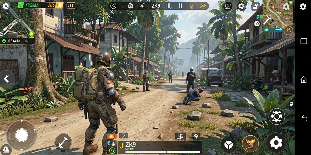 Gameplay ZK9 yang interaktif dan imersif dalam simulasi kehidupan.